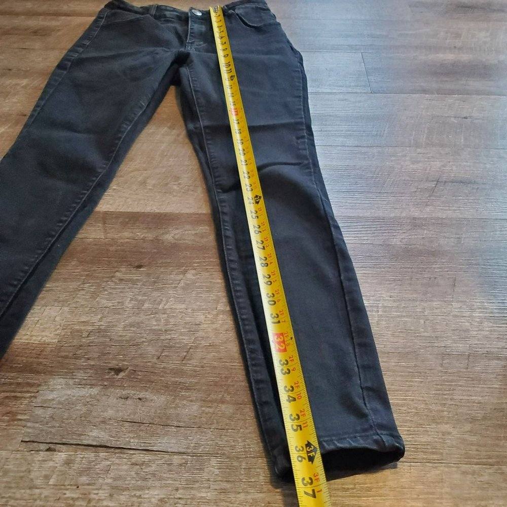 RUE 21 Black Denim Jeans Juniors 10R High Rise Jeggings Stretchy - Picture 3 of 8